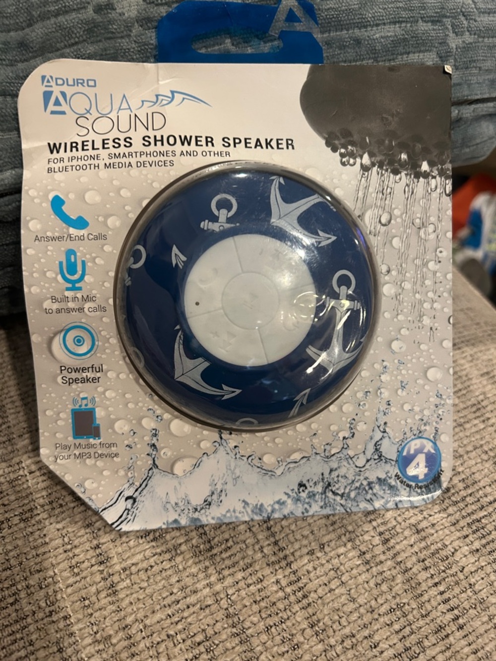 Aqua Sound Wireless Shower Speaker - Blue